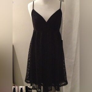 Express Black Eyelet Dress